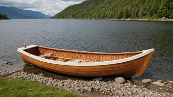 En liten trebåt med en enkel design, vanligvis brukt til fiske eller kortere reiser på rolige vann.