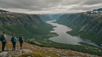 Mennesker som nyter friluftslivet i Norge