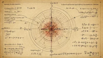 En illustrasjon av en matematisk modell med komplekse ligninger og diagrammer.