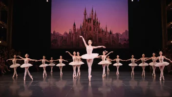 Ballettdansere som opptrer på scenen.