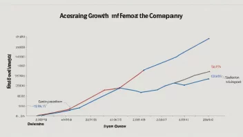 En graf som viser gjennomsnittsveksten til et selskap over en periode.