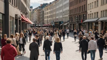 Lapsetorget i Oslo er et travel område med butikker og kafeer.