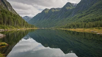 En fredelig innsjø i Norge.