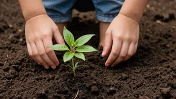 Et bilde av en voksende plante eller et barn som vokser opp