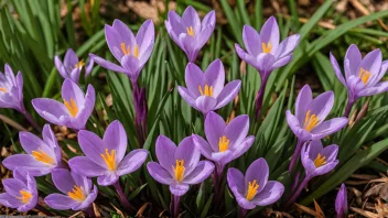 Et vakkert bilde av en høstkvel, også kjent som Colchicum autumnale eller høstkrokus.