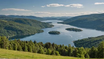 Et åndeløst landskap av Oslofjorden, som viser den unike naturlige skjønnheten i området.