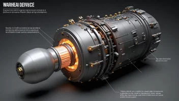 Et bilde av en sprenghode, den eksplosive delen av en bombe eller missil.