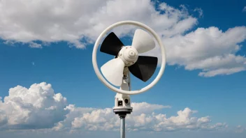 Et anemometer som måler vindhastighet