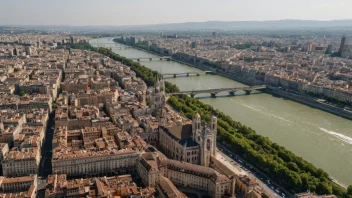 Panoramabilde av Lyon, Frankrike