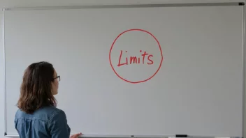 En person som står foran en whiteboard med regler skrevet på den, med en rød sirkel rundt ordet 'grenser' for å representere begrepet begrensningsregel.