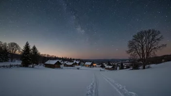 En vakker vinterhimmel med en klar utsikt over stjernene