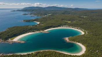 Flyfoto av Strandebarms kommune i Hordaland fylke