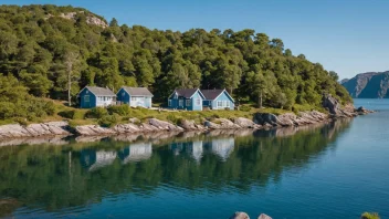 En malerisk utsikt over Lokøy i Norge