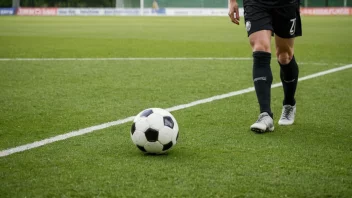 En fotballspiller som spiller som midtbanespiller på en fotballbane.