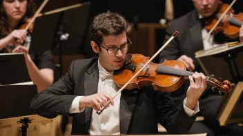 En musiker som spiller et instrument i et regionalt orkester