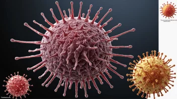 En illustrasjon av variolavirus, en type virus.