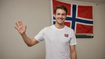 En person som stolt representerer hjemlandet Norge