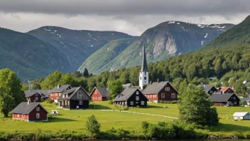 Et pittoreskt landskap av Selbu kommune i Norge.