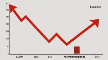 En graf som viser en økonomisk ubalanse.