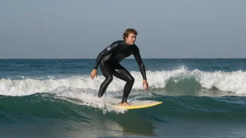 En person som surfer på en bølge i havet.