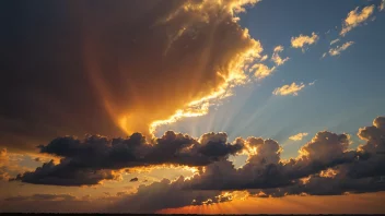 En åndeløs utsikt over en varm himmel med levende farger, perfekt for en fredelig og rolig atmosfære.