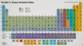 En bild av periodesystemet med alkalimetallene fremhevet.