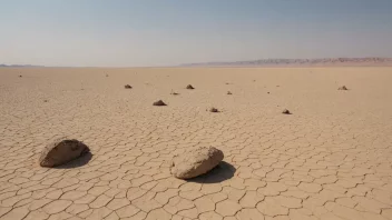 Et øde landskap uten noen vegetasjon