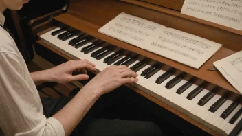 En person som komponerer sin egen musikk ved et piano.