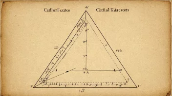 En rettvinklet trekant med katetret merket, brukt i trigonometri.