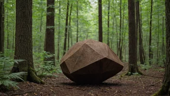 Et bilde av en mystisk gjenstand i skogen.