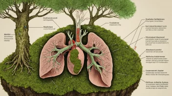 Et bilde som viser sammenhengen mellom lunger og moser i en biologisk sammenheng.