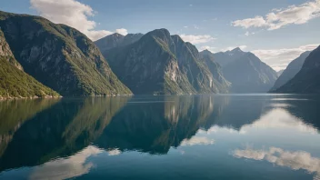 En fredelig båttur på et stille hav, omgitt av åndeløse norske fjorder.