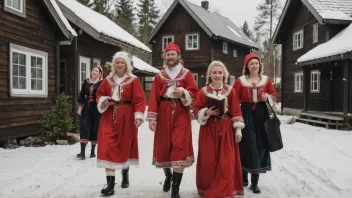 En tradisjonell norsk juletradisjon hvor mennesker går fra hus til hus og synger julesanger.