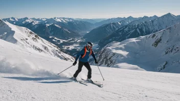 En person som nyter skigåing i fjellet