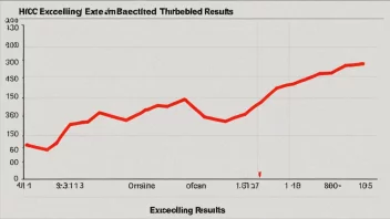 En graf som viser overstigende resultater.