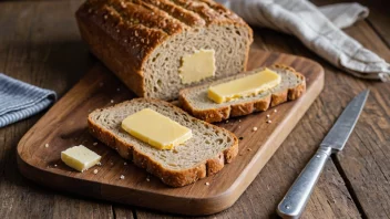 Et tradisjonelt norsk formbrød på et trebord.