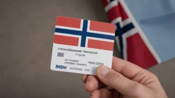 En person som verifiserer sin identitet med et identifikasjonskort