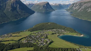 Panoramabilde av Stryn kommune i Vestland.