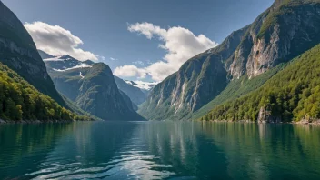 En åndeløs utsikt over en tufjord i Norge, som viser dens unike geologiske trekk og naturskjønnhet.