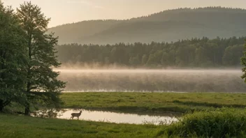 Et naturskjønt bilde av Hjortnes, som viser dets naturlige skjønnhet og dyreliv.