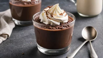 En chokoladepuddingdessert