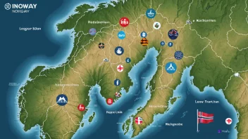 En visuell fremstilling av Norges næringsregioner, som viser landets mangfoldige økonomiske landskap.