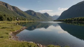 Et malerisk landskap av Fauske, Norge