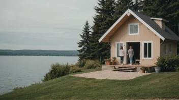 En person som nyter sitt sommerhus med en vakker utsikt