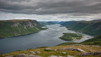 Et naturskjønt landskap av Hurumlandet-regionen i Norge.