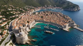 Gamlebyen i Dubrovnik, Kroatia, med sin godt bevarte middelalderarkitektur og vakre kystlinje