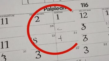 En kalender som viser hele året med alle 12 måneder.