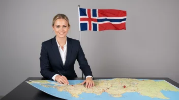 Et bilde av en person eller et selskap som tilbyr flere tjenester, med et norsk flagg eller et kart over Norge i bakgrunnen.