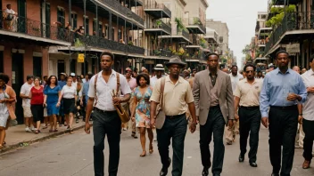 En gruppe mennesker på en jazzreise, som utforsker den levende jazzscenen i New Orleans.