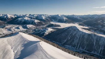 Hafjells skianlegg i Norge med snødekte bakker og fjell